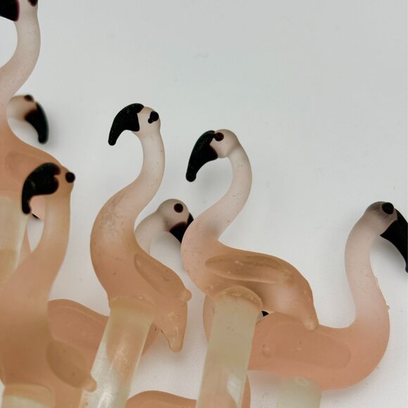 Vintage Blown Glass Swizzle Sticks Tropical Theme Collection Barware MCM RARE - Picture 4 of 13